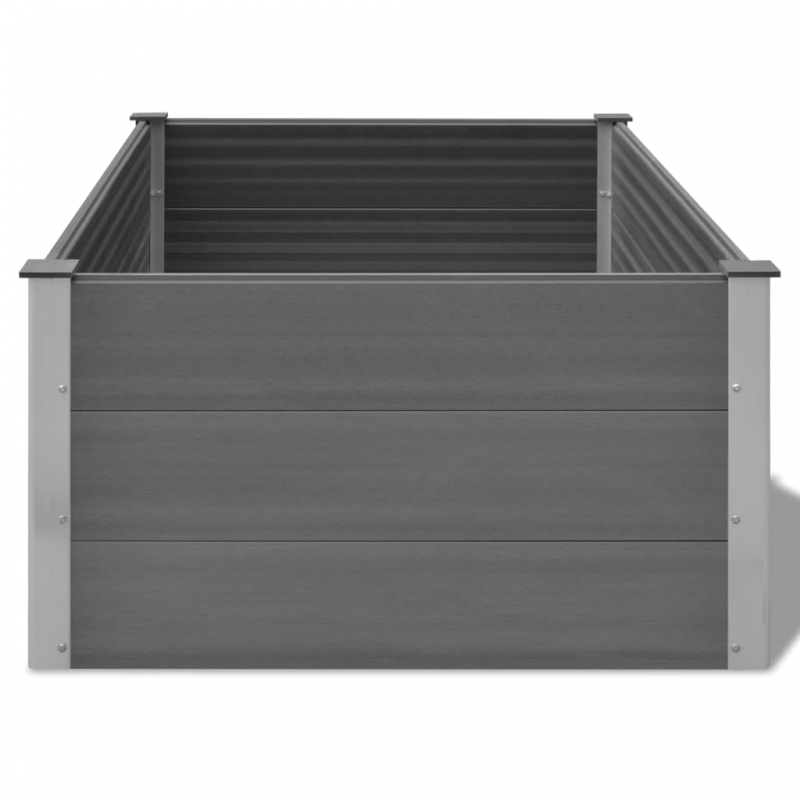 Garten-Hochbeet WPC 150 x 100 x 54 cm Grau