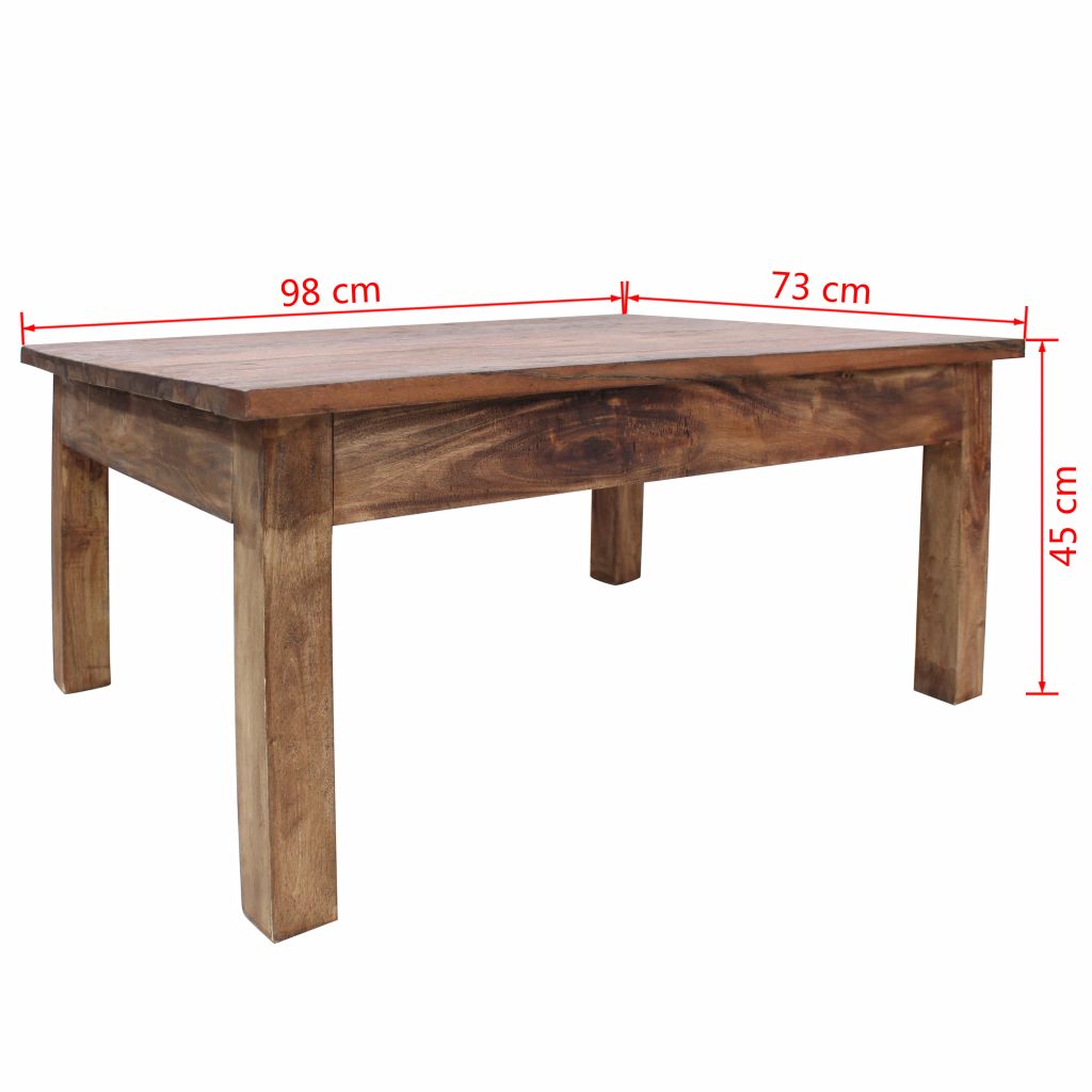 Couchtisch Massives Mahagoniholz 98x73x45 cm