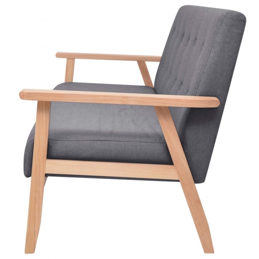 3-Sitzer Sofa Stoff Dunkelgrau