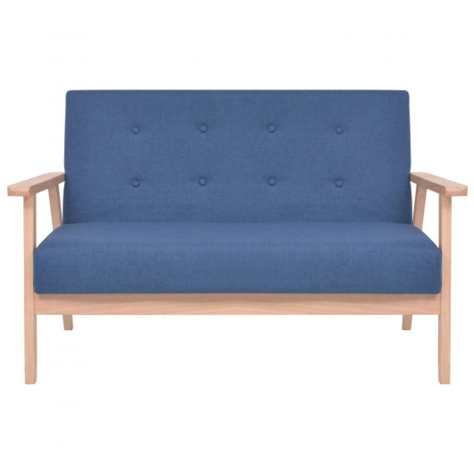 2-Sitzer-Sofa Stoff Blau