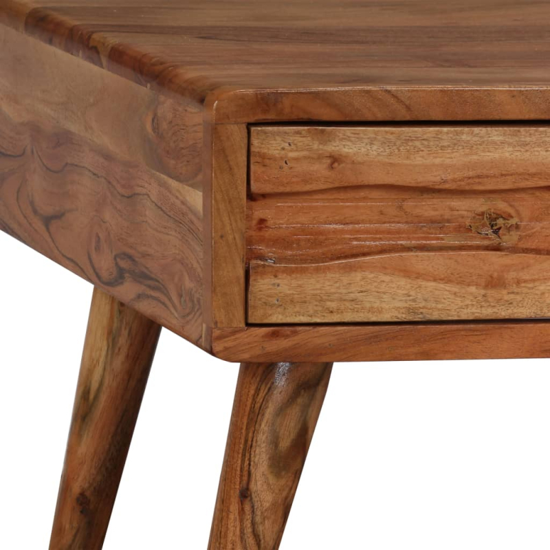 Couchtisch mit Schublade Massivholz Geschnitzt 100x50x40 cm