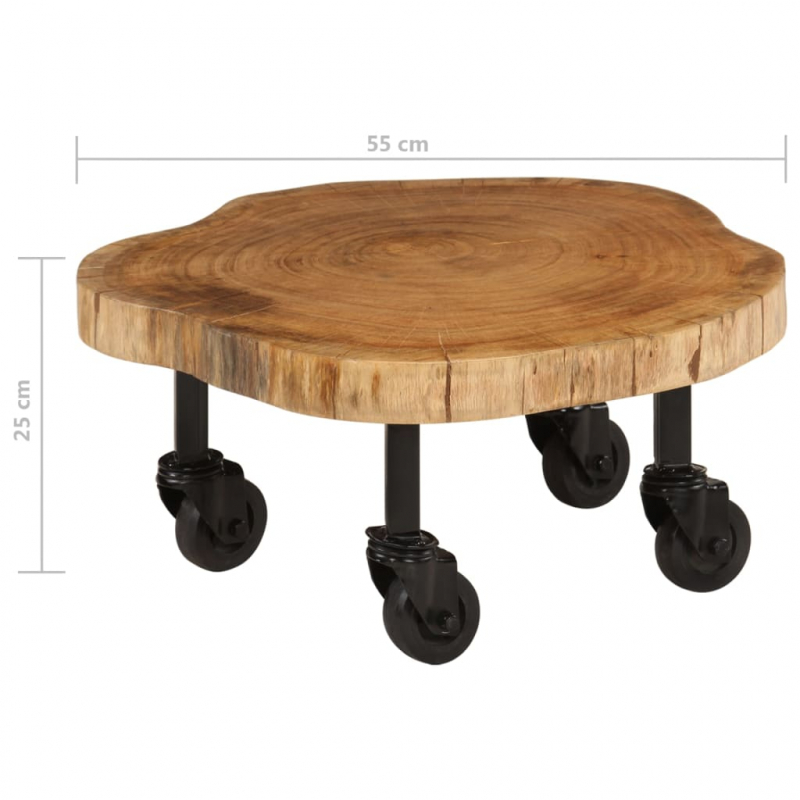 Couchtisch Massivholz Akazie 60x55x25 cm