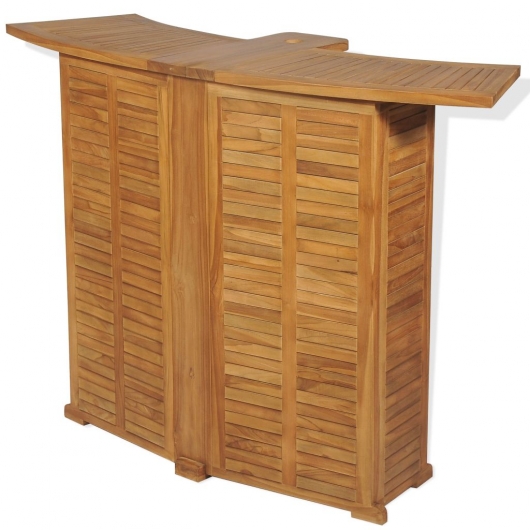 Bartisch Klappbar 155x53x105 cm Massivholz Teak