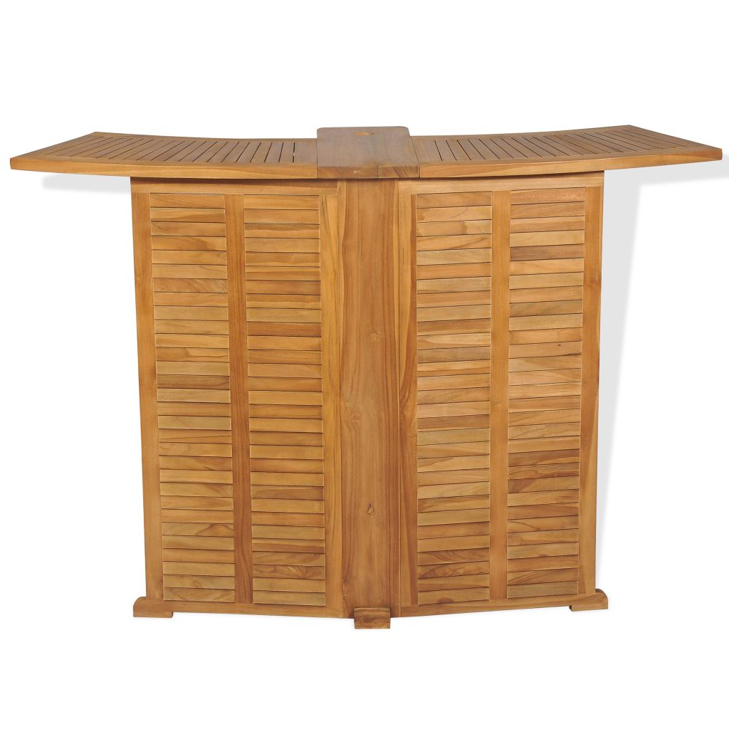 Bartisch Klappbar 155x53x105 cm Massivholz Teak