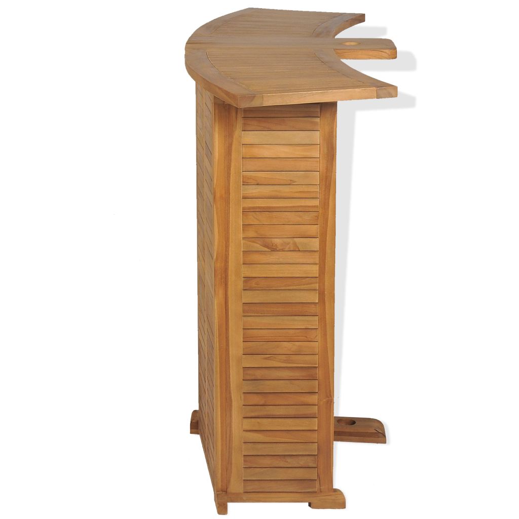 Bartisch Klappbar 155x53x105 cm Massivholz Teak