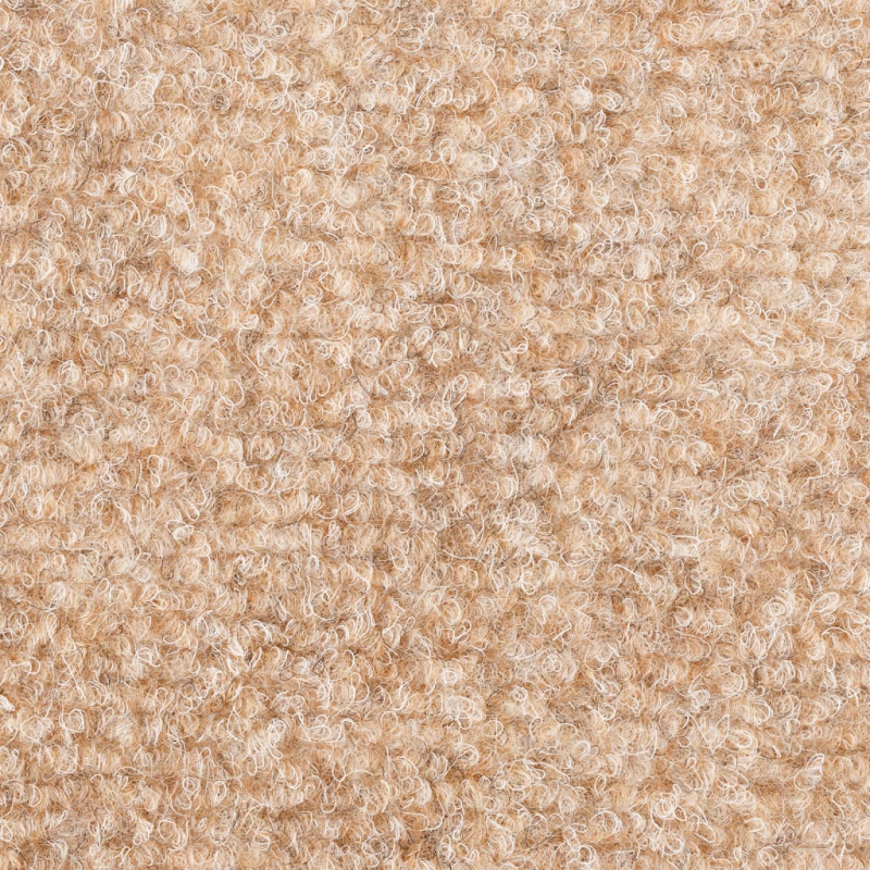 15-tlg Selbstklebende Treppenmatten Nadelvlies 65x21x4cm Creme