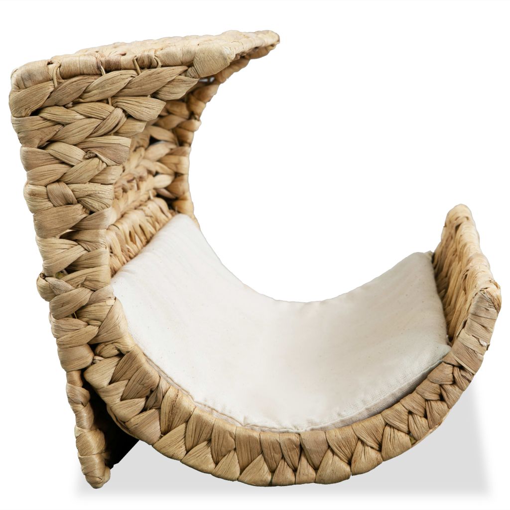 Katzenbett mit Kissen Wasserhyazinthe 37 x 20 x 20 cm