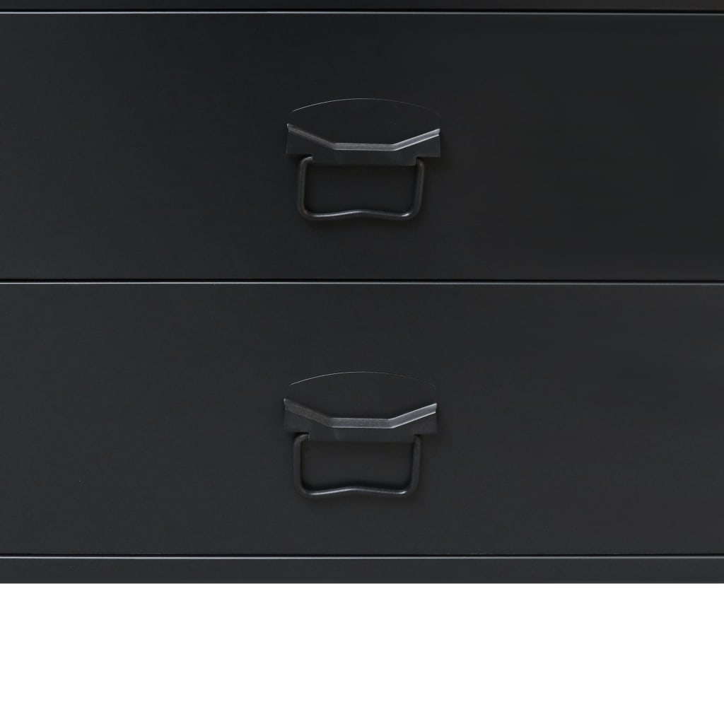 Schubladenschrank Metall Industrie-Stil 78 x 40 x 93 cm Schwarz