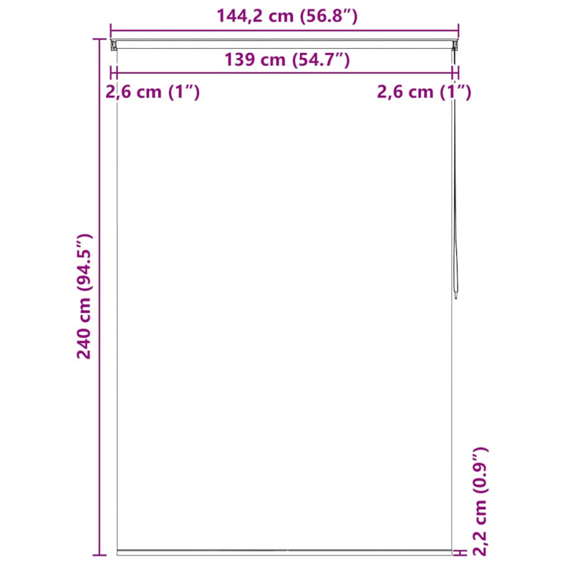 Duschrollo 140x240 cm Kreismuster