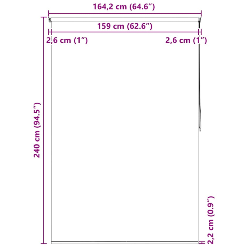 Duschrollo 160x240 cm Seesternmuster