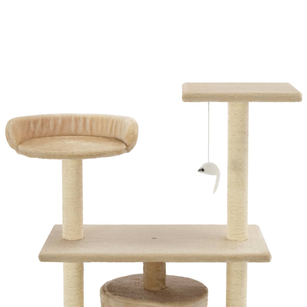 Katzen-Kratzbaum Sisal 95 cm Beige