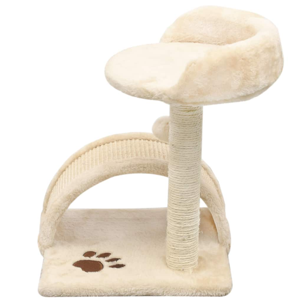 Katzen-Kratzbaum Sisal 40 cm Beige und Braun