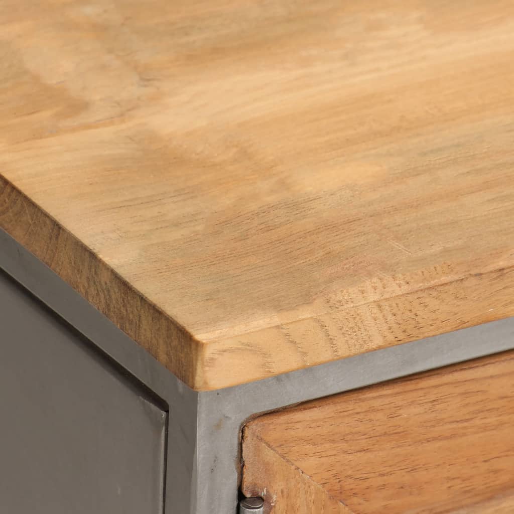 TV-Schrank Recyceltes Teakholz und Stahl 120x30x40 cm