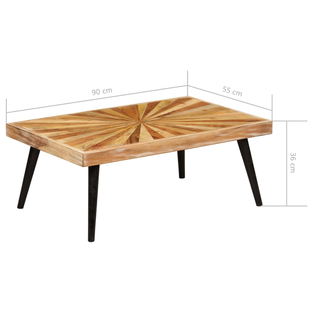 Couchtisch Massivholz Mango 90x55x36 cm