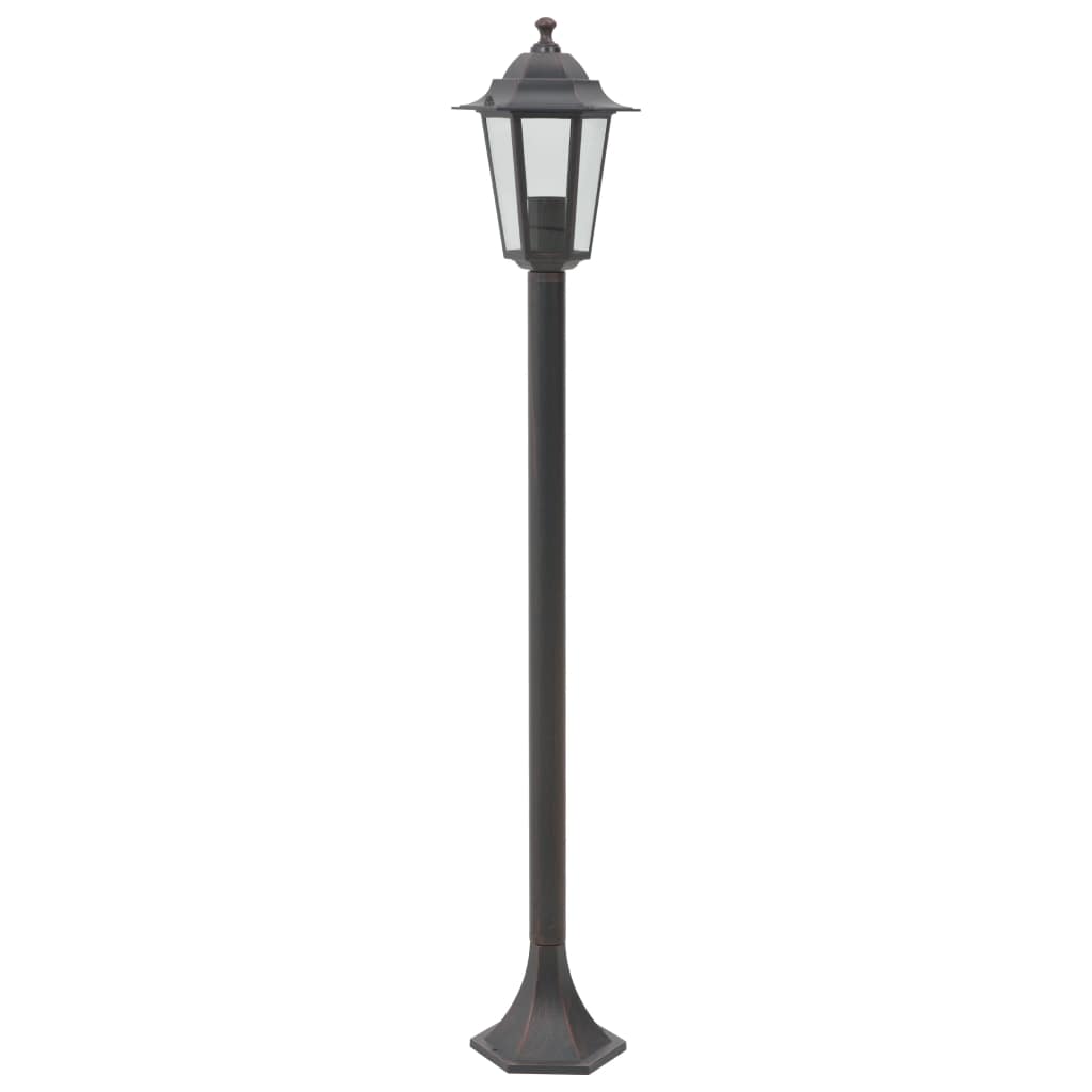 Garten-Pollerleuchte 6 Stk. E27 110 cm Aluminium Bronzefarben