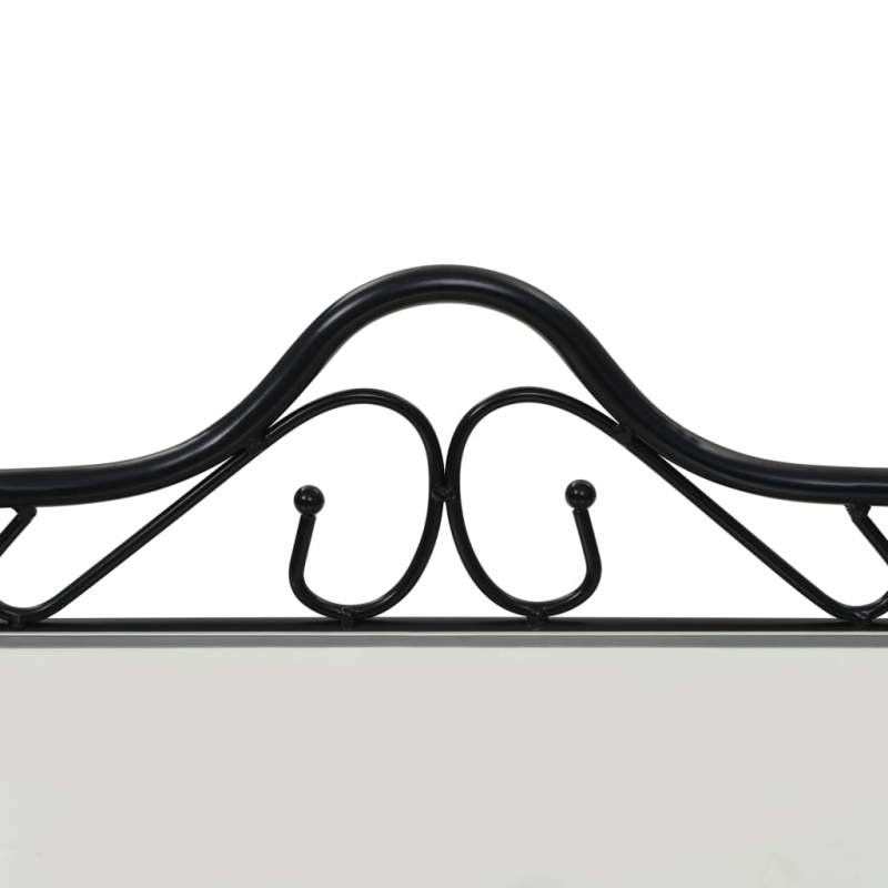 Nachttisch Stahl und Hartglas 45x30,5x60 cm Schwarz