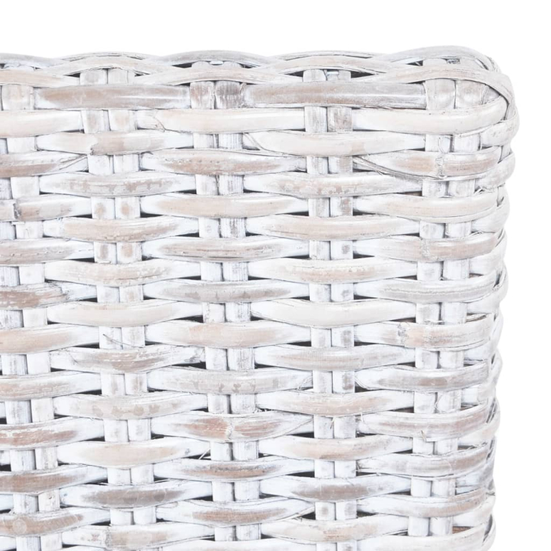 Esszimmerstühle 2 Stk. Hellbraun Kubu-Rattan und Mangoholz