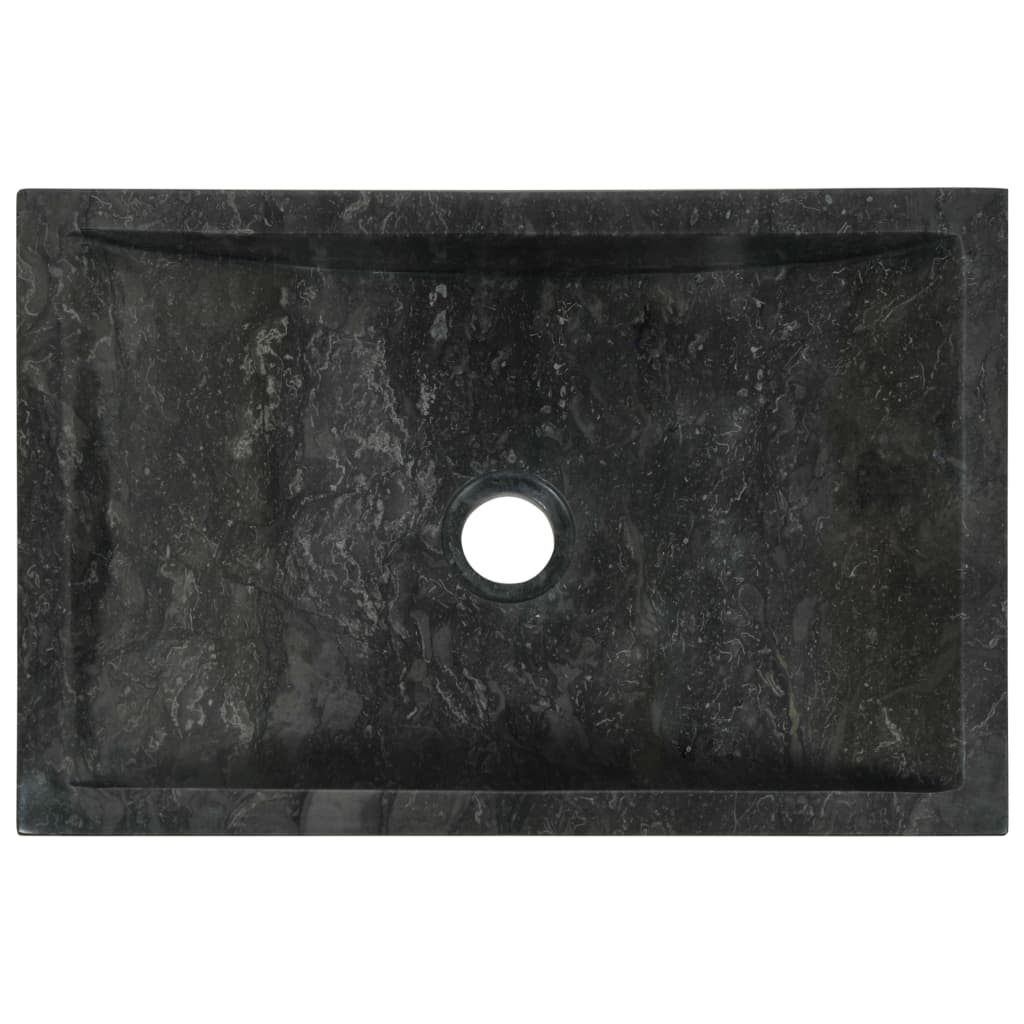 Waschbecken 45x30x12 cm Marmor Schwarz