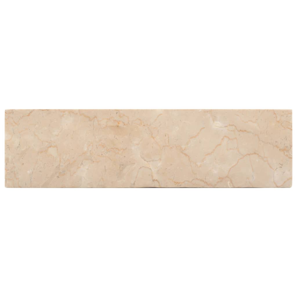 Waschbecken 45x30x12 cm Marmor Creme