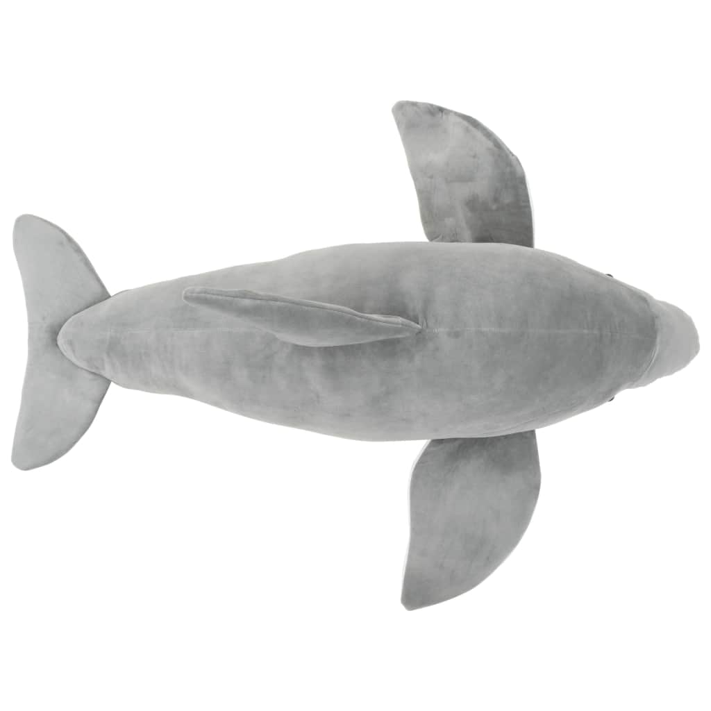 Delfin Kuscheltier Plüsch Grau