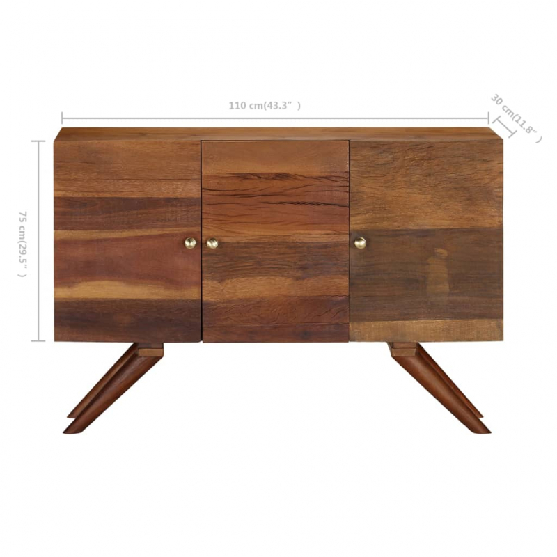 Sideboard Braun Altholz Massiv 110x30x75 cm