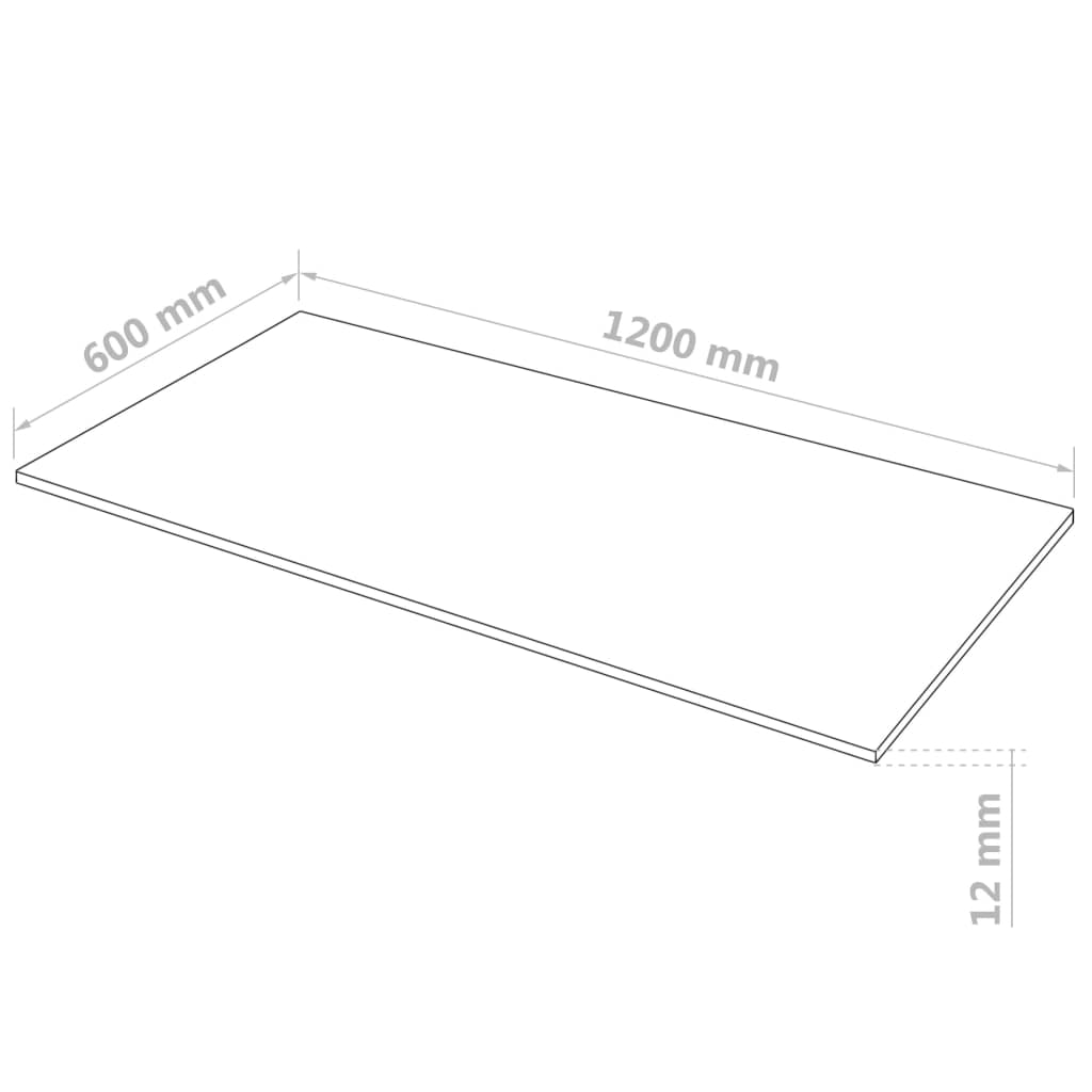 MDF-Platten 2 Stk. Rechteckig 120x60 cm 12 mm