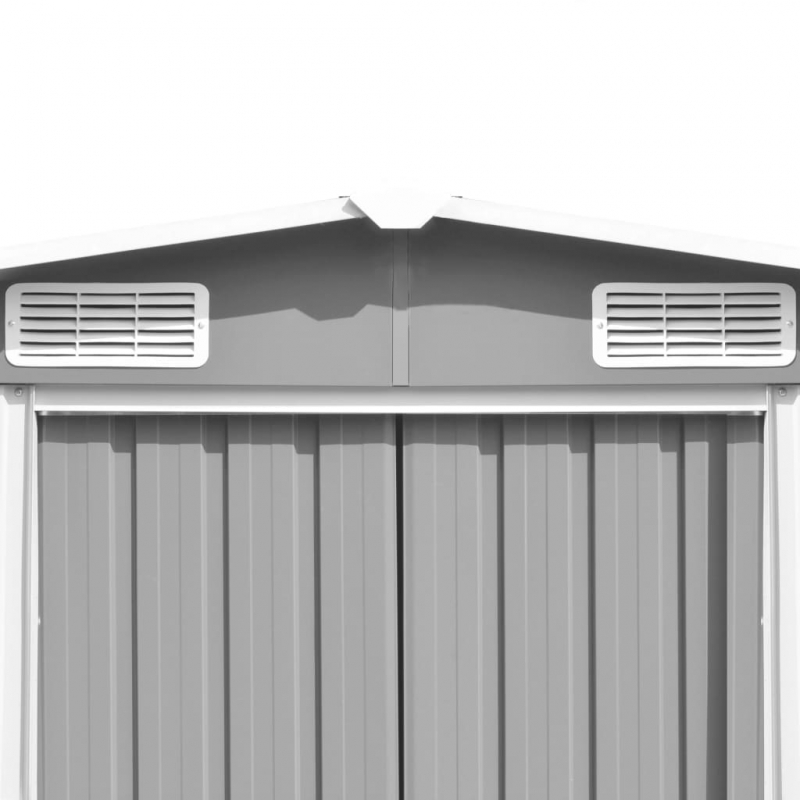 Gerätehaus 257x392x181 cm Metall Grau