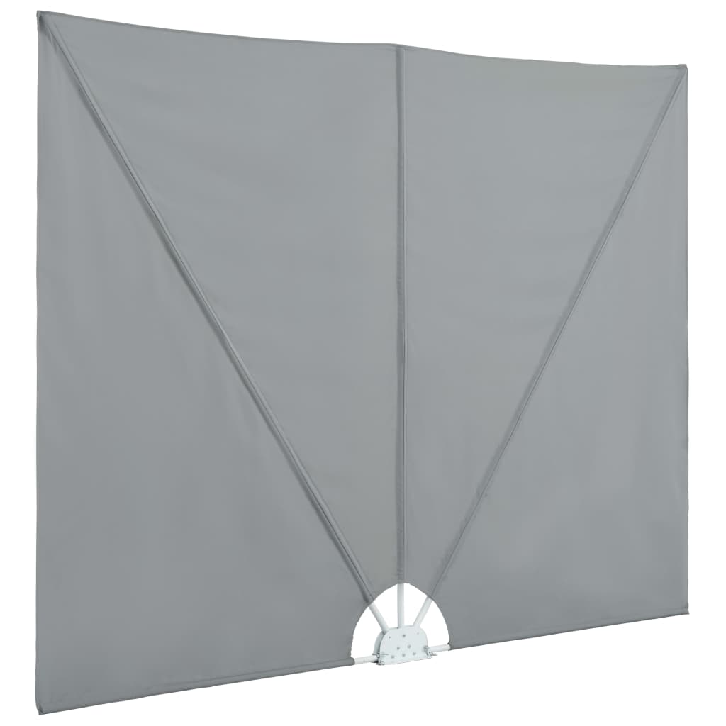 Faltbarer Terrassen-Seitenfächer Grau 240 × 160 cm
