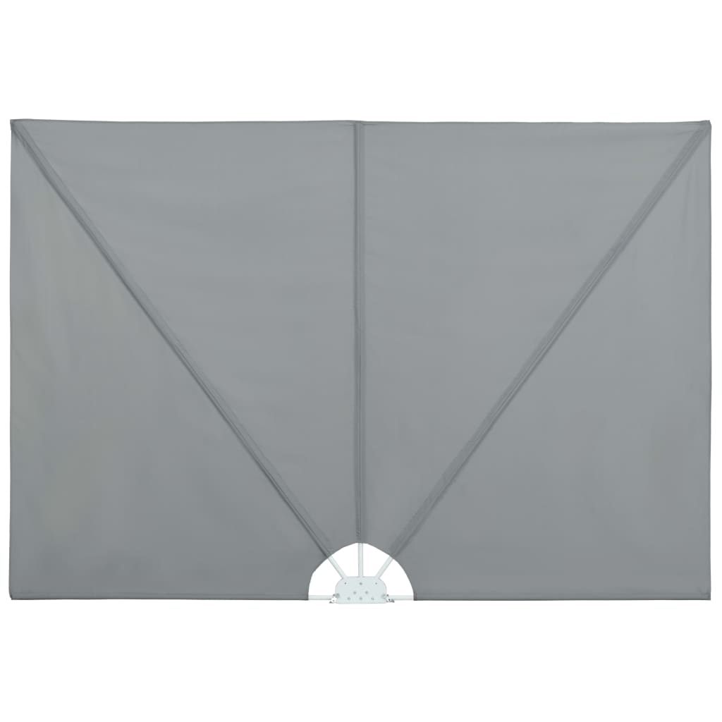 Faltbarer Terrassen-Seitenfächer Grau 300×200 cm
