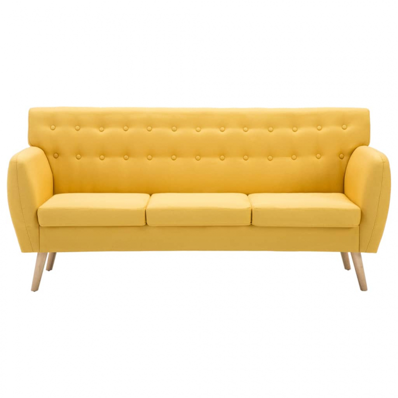 3-Sitzer-Sofa Stoff 172x70x82 cm Gelb