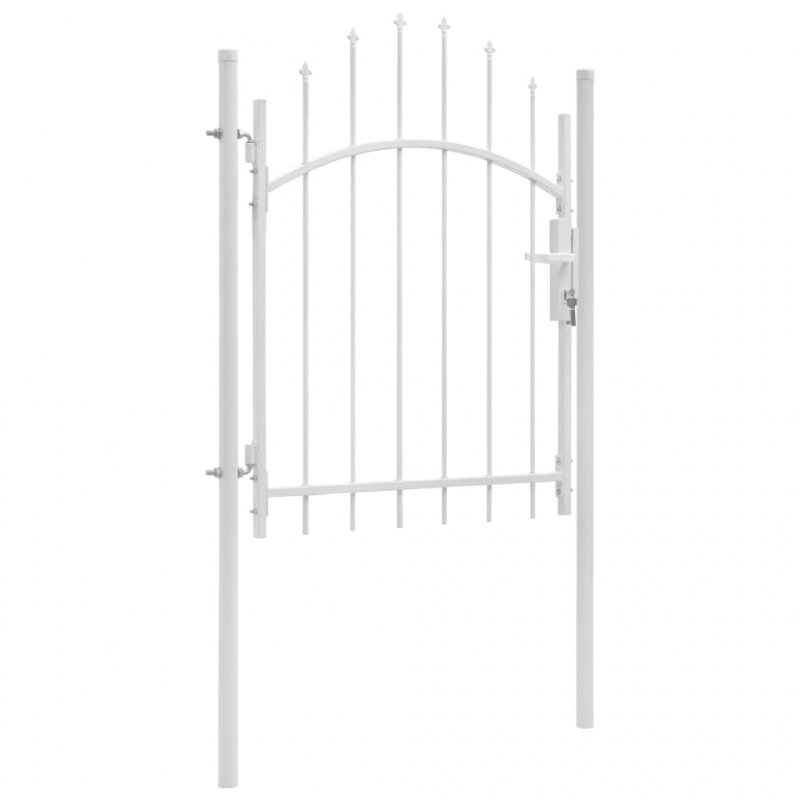 Gartentor Stahl 1x1,75 m Weiß