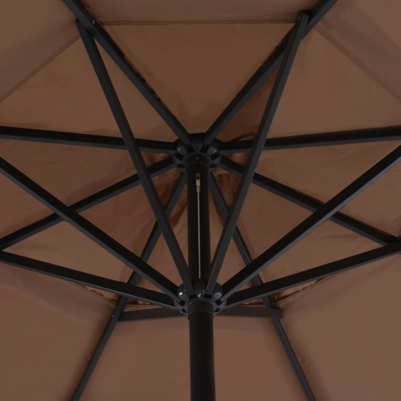 Sonnenschirm mit Aluminium-Mast 500 cm Taupe