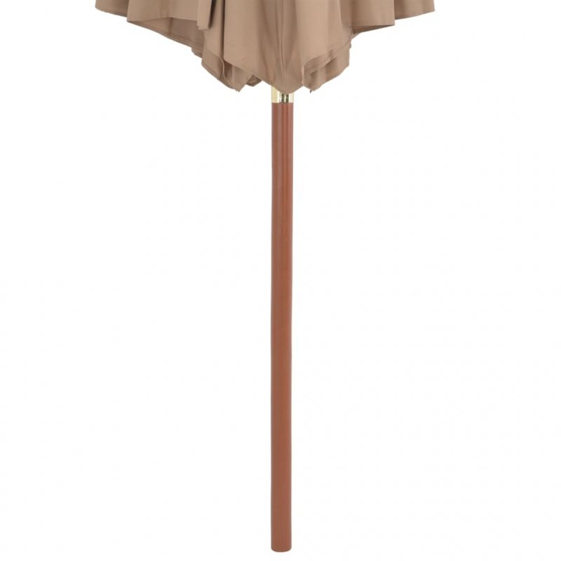 Sonnenschirm mit Holz-Mast 300 cm Taupe