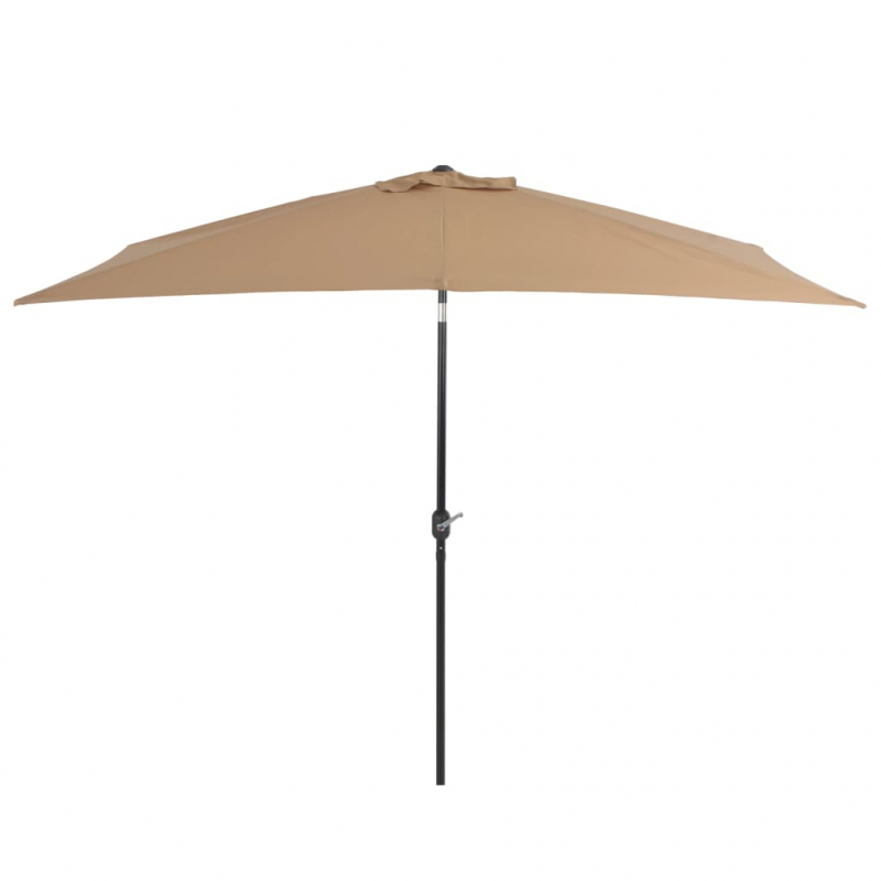 Sonnenschirm mit Metall-Mast 300x200 cm Taupe