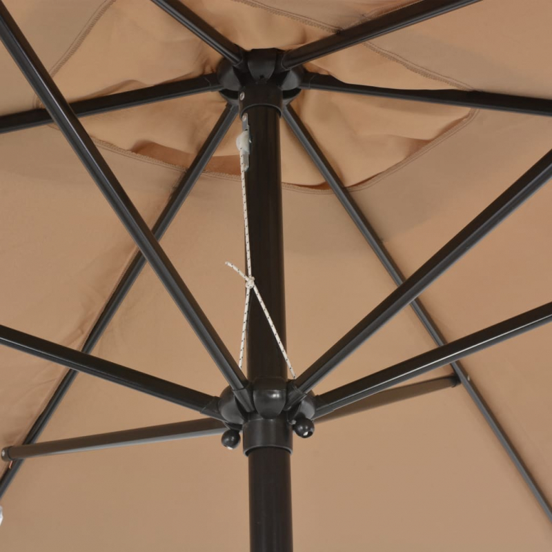 Sonnenschirm mit Metall-Mast 300x200 cm Taupe