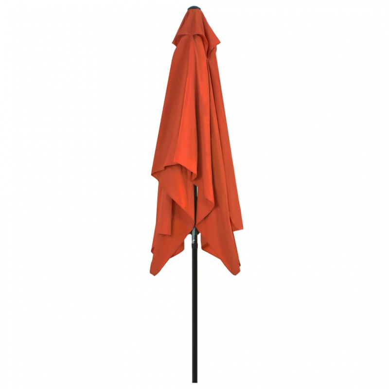 Sonnenschirm mit Metall-Mast 300x200 cm Terrakotta