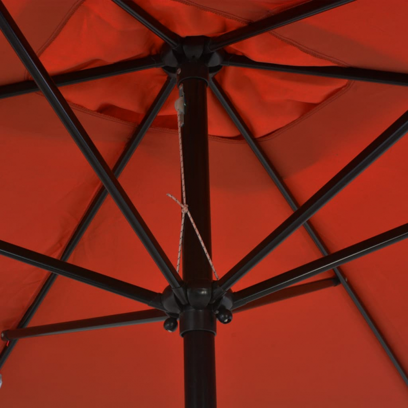 Sonnenschirm mit Metall-Mast 300x200 cm Terrakotta