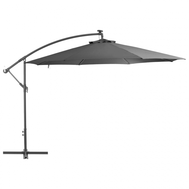 Ampelschirm mit Aluminium-Mast 350 cm Anthrazit