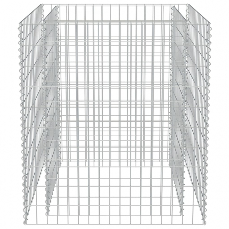 Gabionen-Hochbeet Verzinkter Stahl 90×90×100 cm