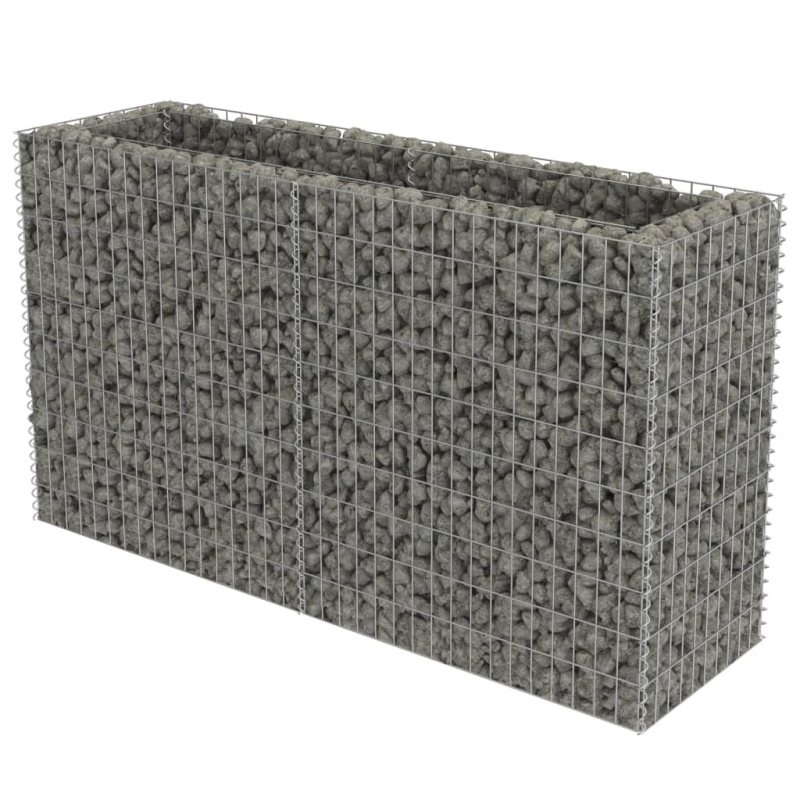 Gabionen-Hochbeet Verzinkter Stahl 180×50×100 cm