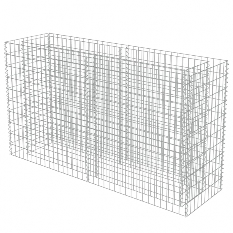 Gabionen-Hochbeet Verzinkter Stahl 180×50×100 cm