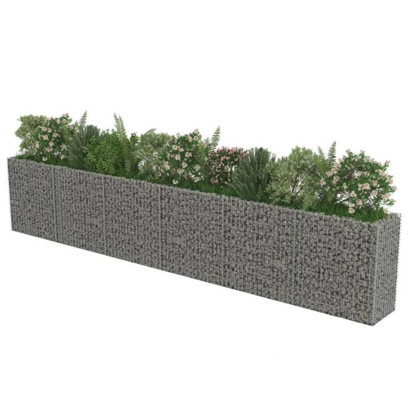 Gabionen-Hochbeet Verzinkter Stahl 540×50×100 cm
