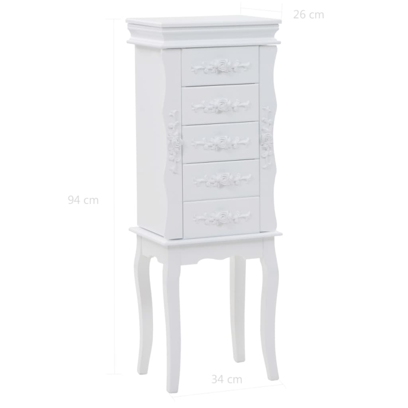 Schmuckschrank Weiß