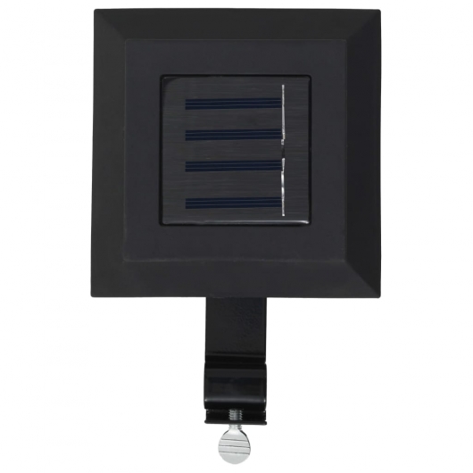 Outdoor Solarleuchten 6 Stück LED Quadratisch 12 cm Schwarz