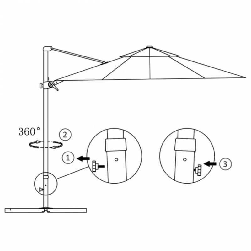 Ampelschirm mit Aluminium-Mast Grün 250 x 250 cm