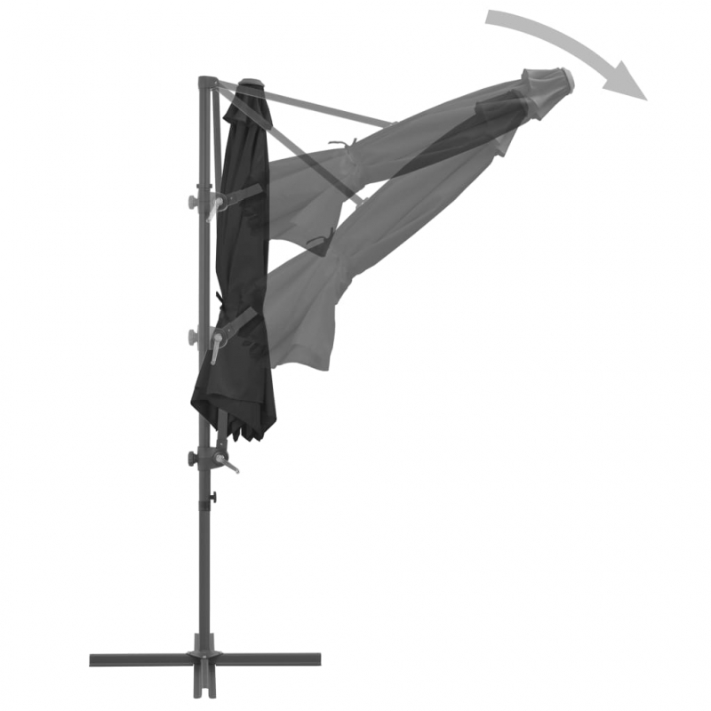 Ampelschirm mit Stahl-Mast 300 cm Anthrazit