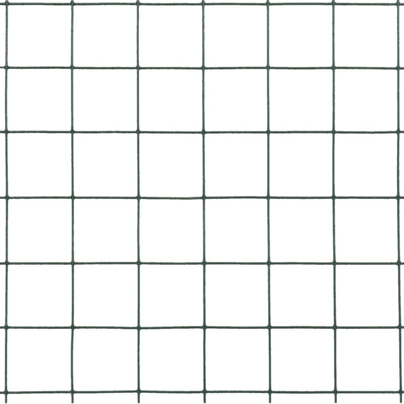 Drahtzaun Stahl mit PVC-Beschichtung 10x1,5 m Grün