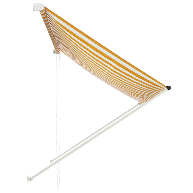 Einziehbare Markise 200×150 cm Gelb und Weiß