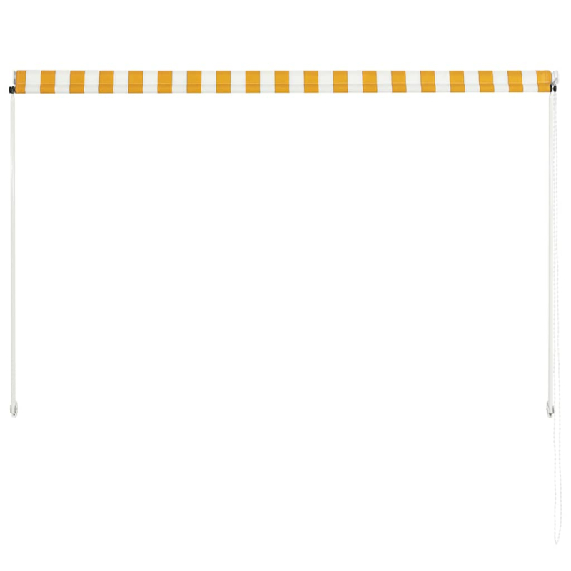 Einziehbare Markise 200×150 cm Gelb und Weiß