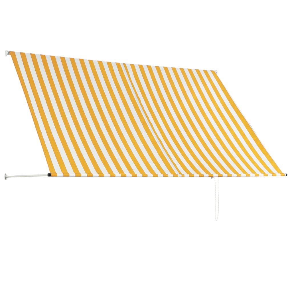 Einziehbare Markise 250×150 cm Gelb und Weiß